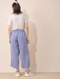 Sale Indi & Cold Lyocell Crop Trousers-Azul Anil|
