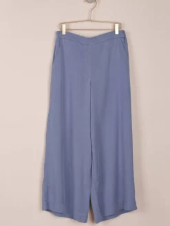 Sale Indi & Cold Lyocell Crop Trousers-Azul Anil|