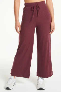 Clearance Z Supply Marlo Rib Pant-Crimson|