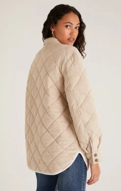 Online Z Supply Maya Quilted Shacket-Heather Latte|