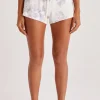 Outlet Z Supply Mia Floral Short-Lavender Ash|