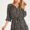Discount Z Supply Mina Blurred Lines Mini Dress-Black|