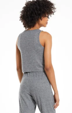Clearance Z Supply Noa Silky Top-Heather Black|