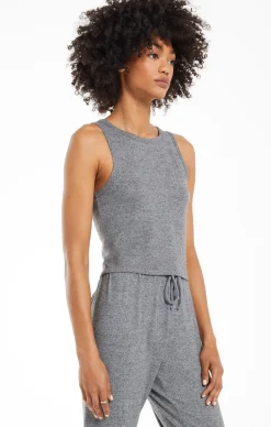 Z Supply Noa Silky Top-Heather Black|