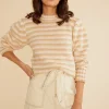 Hot Minkpink Nora Stripe Jumper|Cream/Multi|
