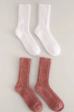 Z Supply Novelty Plush Socks (2 Pack)-White|