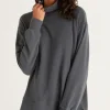 Z Supply Oceana Plush Sweater-Dark Slate|