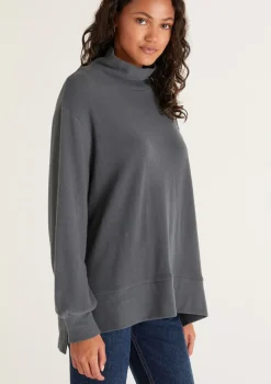 Z Supply Oceana Plush Sweater-Dark Slate|