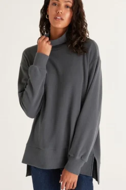 Outlet Z Supply Oceana Plush Sweater-Dark Slate|