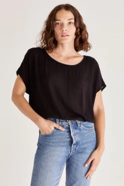Discount Z Supply Ollie Crinkled Top-Black|