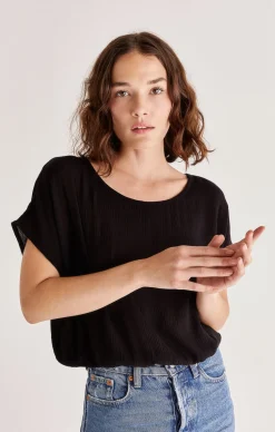Discount Z Supply Ollie Crinkled Top-Black|
