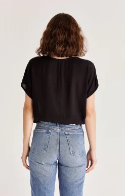 Discount Z Supply Ollie Crinkled Top-Black|