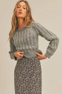 Sale Sage The Label On Cue Sweater-Grey|