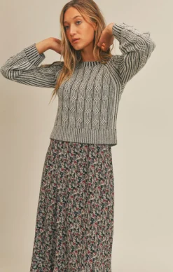 Sale Sage The Label On Cue Sweater-Grey|