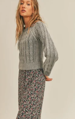 Sale Sage The Label On Cue Sweater-Grey|