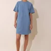 Outlet Indi & Cold Organic Cotton Dress-Lead|
