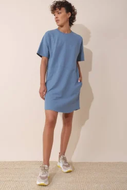 Outlet Indi & Cold Organic Cotton Dress-Lead|