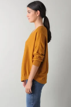 Online Indi & Cold Organic Cotton Sweater-Amber|