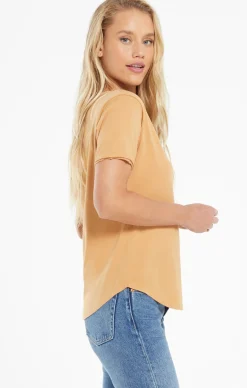 Outlet Z Supply Organic Cotton V/Neck Tee-Bronze|