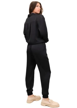New RD Style Penelope Satin Blouse-Black|