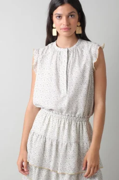 Best Indi & Cold Polka Dot Print Blouse|