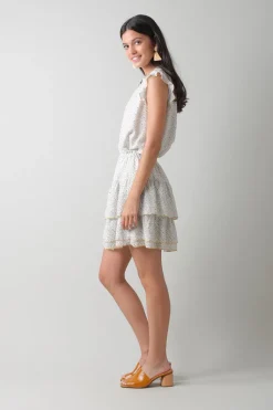 Best Indi & Cold Polka Dot Print Skirt|