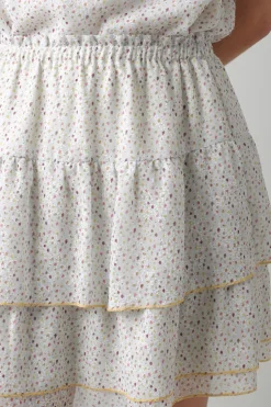Best Indi & Cold Polka Dot Print Skirt|