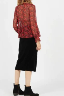 Sale The Korner Printed Henley Top-Orange|