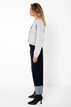 Sale Madison The Label Raquel Knit Cardigan-Grey Marble|