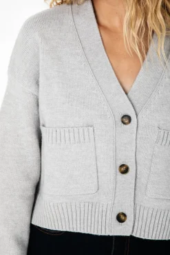 Sale Madison The Label Raquel Knit Cardigan-Grey Marble|