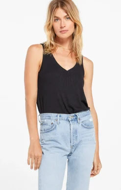 Clearance Z Supply Rib Hacci Vagabond Tank-Black|