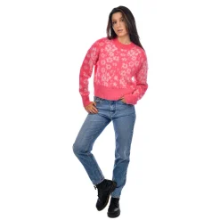 Sale RD Style Rita Moss Floral Crewneck-Pink Pie|