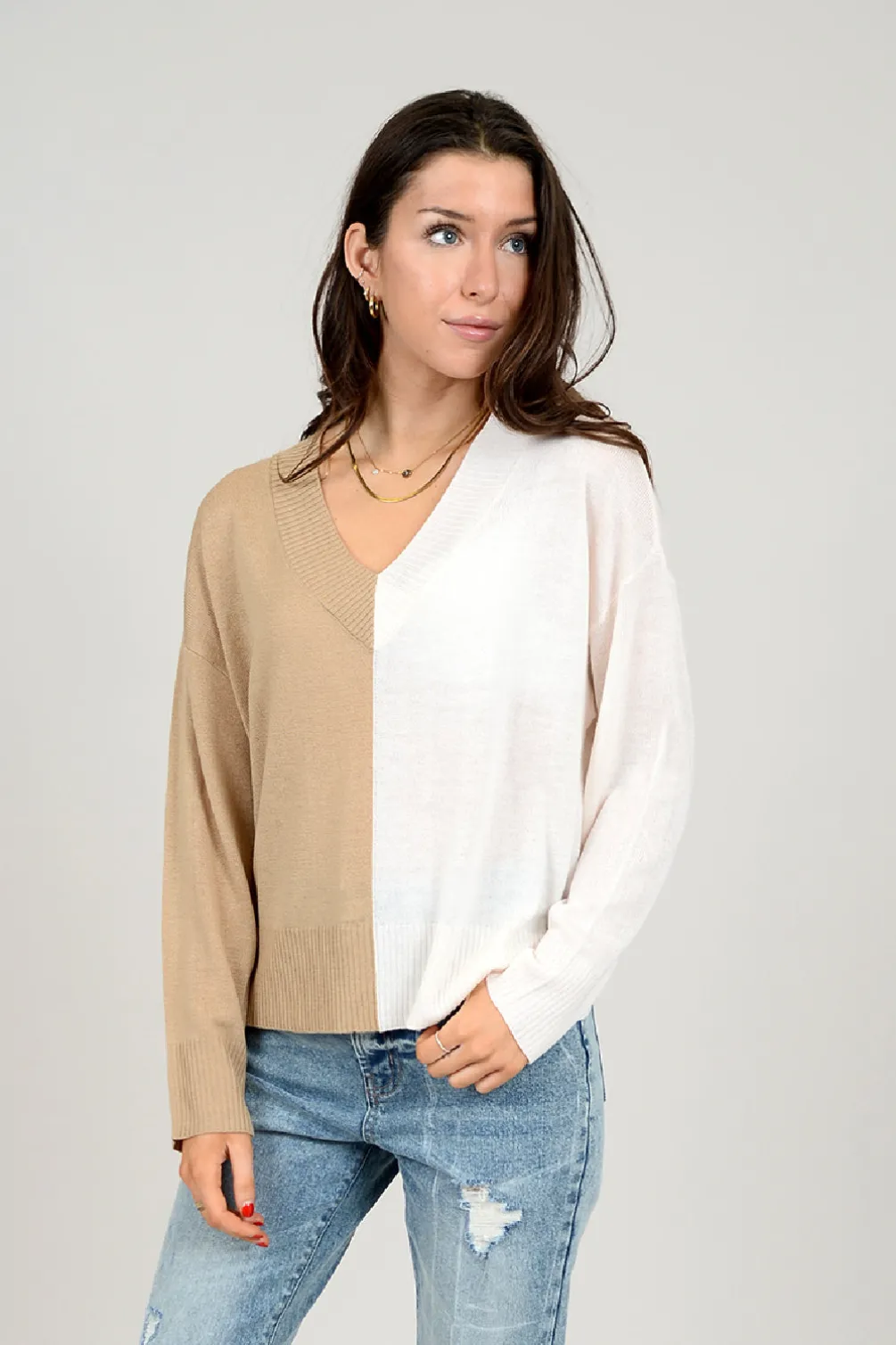 Best RD Style Roxy Mossy Color Black V-Neck|