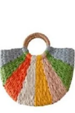 Discount Urban Luxe Scarlett Straw Bag-Multi|
