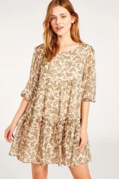 Best BB Dakota by Steve Madden Scroll Up Dress-Alabaster|Bb Dakota