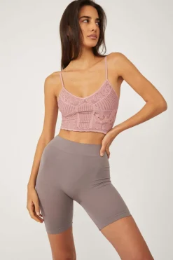 Clearance Free People Seamless Shorties-Charcoal|