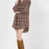 Clearance The Korner Short Henley Dress-Brown|
