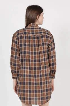 Clearance The Korner Short Henley Dress-Brown|