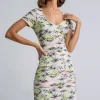 Sale Lez a Lez Short Sleeve Bodycon Dress-Dunes|