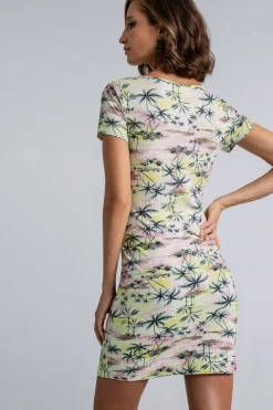 Sale Lez a Lez Short Sleeve Bodycon Dress-Dunes|
