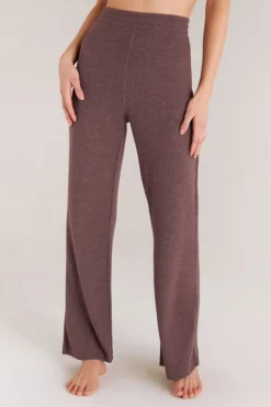 New Z Supply Show Me Some Flair Rib Pant-Light Cola|
