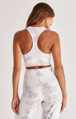 Z Supply Sia Floral Tank Bra-Lavender Ash|