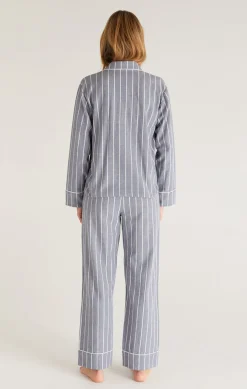 Sale Z Supply Sleep All Day Stripe Pj Set-Chambray Blue|