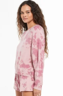 Clearance Z Supply Sleep Over Tie-Dye Pullover|