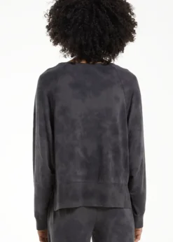Sale Z Supply Sleep Over Tie-Dye Sweatshirt-Washed Black|