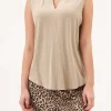 Online Up! Sleeveless Funnel V-Neck|