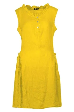 New M Italy Sleeveless Linen Dress|