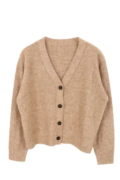 New The Korner Sparkly Cardigan-Beige|