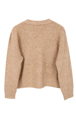 New The Korner Sparkly Cardigan-Beige|