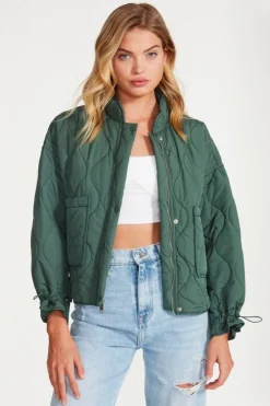 Hot BB Dakota by Steve Madden Stefani Jacket-Deep Green|